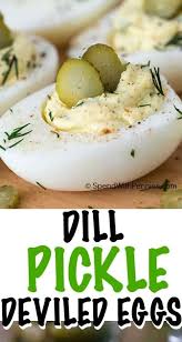 Dill Pickle Deviled Eggs Spend With Pennies Pickle Juice Recipe Dill Recipes Pickling Recipes
