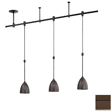 Shop Kendal Lighting 3 Light Oil Rubbed Bronze Decorative Flexible Track Light With Oil Pendant Track Lighting Flexible Track Lighting Track Lighting Pendants
