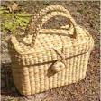 Handcrafted Bamboo Jewellery Box with Double Handle for Ac