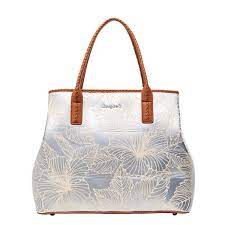 Découvrez la nouvelle collection et choisissez le sac le plus polyvalent pour vous. Sac Shopping Argent Fleuri De La Marque Desigual