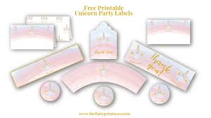 Download customizable certificate templates and create your own to reward the receivers. Free Printable Unicorn Party Labels Cupcake Wrappers Circles More