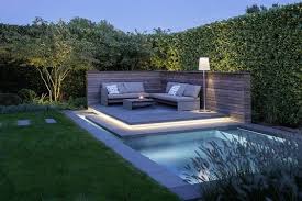 Draussen Wohnraum Kleine Hinterhof Pools Hintergarten Architektur