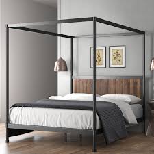 Do you think metal bed frames queen walmart looks great? Zinus Wesley 72 Metal And Wood Canopy Platform Bed Queen Walmart Com Canopy Bed Frame Wood Canopy Canopy Bed