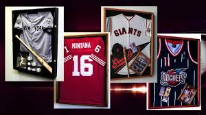To shadow box display case, replace the boards and nail the sides to the bottom with finishing nails at each corner. Shadow Box Jersey Frames Youtube