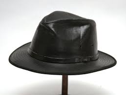 Wilson Black Genuine Leather Fedora Hat Men S Size Large Etsy Hats For Men Leather Hats Fedora Hat Men