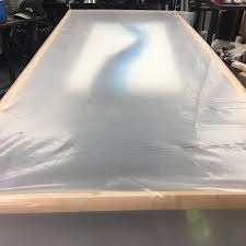 My Handy Hubby Made Me This Awesome Dust Cover For My Resin Projects It Has A Pulley System For Me To Raise And L Art Studio Space Resin Painting Studio Space