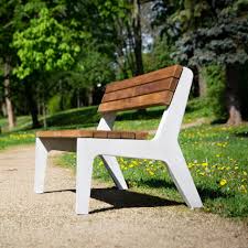 View all popular building and garden elements searches. Contemporary Public Bench Betla Streetpark S R O Solid Wood Concrete With Backrest