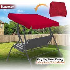 Sunrise 77 X43 Outdoor Patio Swing Canopy Replacement Cover Burgundy Cover Only Frame Not Included Walmart Com In 2021 Outdoor Patio Swing Canopy Swing Patio Swing