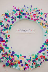 Bright Confetti Wreath A Subtle Revelry Crafts Wreath Crafts Diy Confetti