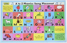 Amazon Com A To Z Phonics Song Placemat Second Edition Sing Spell Read And Write 9781567046229 Modern Curriculum Press Books