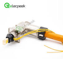 HVIL 200A Right Angled Plug High Voltage Interlock Connector 1Pin 8mm Metal  Shell