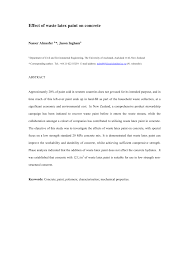 Check spelling or type a new query. Pdf Effect Of Waste Latex Paint On Concrete