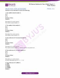 Students and teachers of class 3 computers can get free printable worksheets for class 3 computers in pdf format prepared as per the latest syllabus and examination pattern in your schools. Rd Sharma Solutions For Class 6 Chapter 3 Whole Numbers Objective Type Questions Access Free Pdf