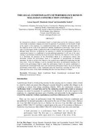 You must also choose a type of construction. The Legal Conditionality Of Performance Bond In Malaysian Construction Contract Munich Personal Repec Archive