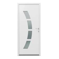 Chez castorama, les portes d'entrée se déclinent en de nombreux styles et couleurs : Porte D Entree Alu Toledo 2 Essentiel H 215 X L 90 Cm Vitree Blanc Pous Gauche Leroy Merlin