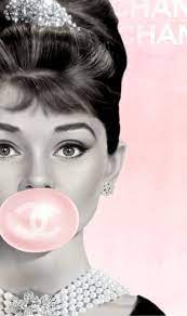 Home products audrey hepburn bubble gum poster. Audrey Hepburn Print Audrey Hepburn Bubble Gum Chanel Etsy Chanel Art Print Fashion Wall Art Audrey Hepburn Print