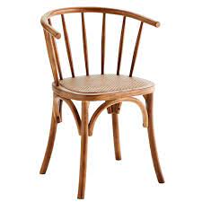 Günstige sitzmöbel vom klassiker aus holz bis mit und ohne integrierter armlehne erhältlich. Madam Stoltz Stuhl Mit Armlehnen Holz Rattan Braun Kleinkram