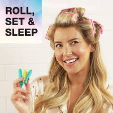 Conair Heatless Set Volumizing Foam Rollers for Soft Bouncy Curls,  Sleep-Friendly, Neon, 48 Ct (3 pack)