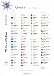 Preciosa Color Chart Maxima Round Stones 2017 En