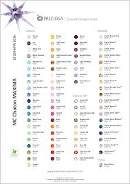 preciosa color chart maxima round stones 2017 en