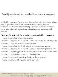 How to do a resume cover letter that isn't addressed to a person. Top 8 Juvenile Correctional Officer Resume Samples