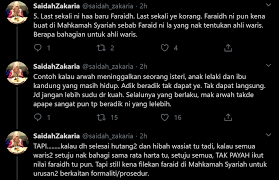 ½ jika seorang, 2/3 jika dua orang atau lebih dibahagi sama rata, asabah bilghairi jika simati mempunyai anak lelaki atau. Konflik Macam Isteri Abam Ali Bukan Sikit Dalam Realiti Banyak Dah Berlaku Erin Sakura
