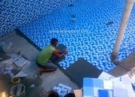 Renovasi Kolam Renang Keramik Ganti Mozaik Kaca Trijaya Pool Kolam Renang Kolam Renovasi