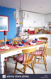 wooden chairs at painted table