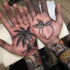 Palm tree tattoo designs are a popular choice amongst those looking for a tree tattoo design or are fascinated by beach scenes. Palm Tree Peach Done On Guy S Palms