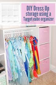 How To Create A Simple Diy Dress Up Storage Solution Dress Up Storage Using A Cube Organizer Quick Dress Up Storage Dress Up Clothes Storage Dress Up Closet