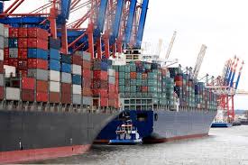 Container Ships In Harbor Two Big Containerships On Terminal In Port Of Hamburg Ad Harbor Big Container Ships Port Ad Estero Harbor Ship