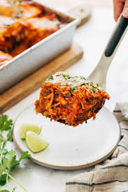 We love a good casserole and this chicken enchilada casserole recipe certainly doesn't disappoint. Chicken Enchilada Casserole Recipe Pinch Of Yum