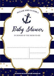 Start the smiles early with the perfect invitation. Free Printable Nautical Baby Shower Invitation Templates Nautical Baby Shower Invitations Printable Baby Shower Invitations Nautical Baby Shower