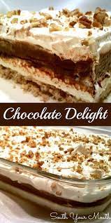 Chocolate Delight One Of My Must Have Desserts At Thanksgiving Chocolate Pudding Desserts Desserts Dessert Recipes