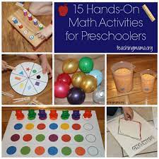 These learning activities encourage your 2 year olds to explore through play. Hands On Math Activities For Preschoolers