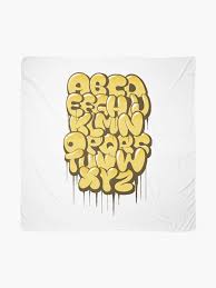 Download 638 graffiti bubble font stock illustrations, vectors & clipart for free or amazingly low rates! Hand Drawn Bubble Style Graffiti Alphabet Letters Color 2 Scarf By Kirart Redbubble
