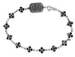 Black And White Bracelet Baby King Baby Small Mb Cross Chain Bracelet Cross Chain Chain Bracelet King Baby