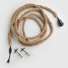 Jute Rope Electrical Cord Swag Kit World Market