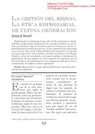 We did not find results for: La Gestion Del Riesgo La Etica Empresarial De Ultima Generacion