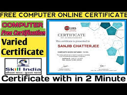 Citc provides online computer course for beginners in india. Computer Free Certificate Skill India Free Certificate Free Certificate Online Computer Course Youtube