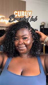 Bob Box Braids with Curly Ends
