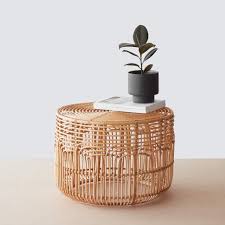 Modern Rattan Side Table Handwoven In Indonesia The Citizenry Rattan Side Table Rattan Table Rattan Coffee Table
