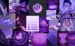 Light purple photo collage kit purple aesthetic vintage | etsy. Aesthetic Purple Laptop Wallpapers Top Free Aesthetic Purple Laptop Backgrounds Wallpaperaccess