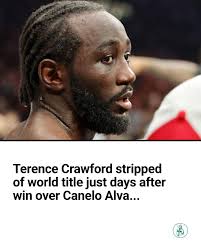 Terence Crawford has been stripped of his WBA super welterweight title just  days after beating Canelo Alvarez.