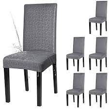 yisun dining chair covers solid pu leather waterproof and oilproof stretch dining chair protctor cover dining chairs slipcovers for chairs dining chair covers