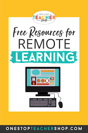 Free Digital Resources For Distance Learning One Stop Teacher Shop In 2020 Online Teaching Resources Free Online Learning Distance Learning