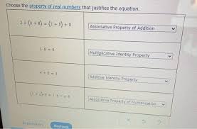 We did not find results for: Choose The Property Of Real Numbers That Justifies Chegg Com