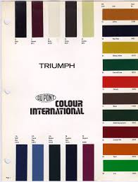 Image Result For Vintage Car Color Chart Triumph