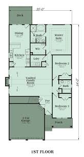 Narrow Lot Plan 1592 Square Feet 3 Bedrooms 2 Bathrooms Arlington Open Concept House Plans Basement House Plans Narrow House Plans