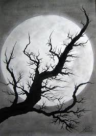 Big Moon Dark Drawings Dark Art Drawings Art Dark forest, glow of the lake, an eternal dance of death. big moon dark drawings dark art